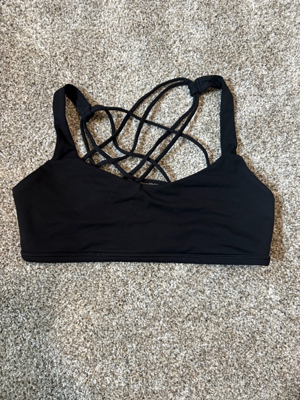 lululemon athletica Black Crisscross Back Sports Bra